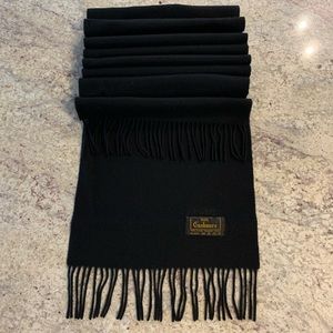100% Cashmere Black Scarf